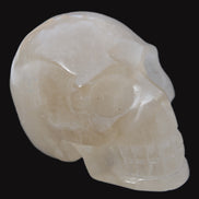 Topaz Quartz hand-carved skull 165g Rocks and Things