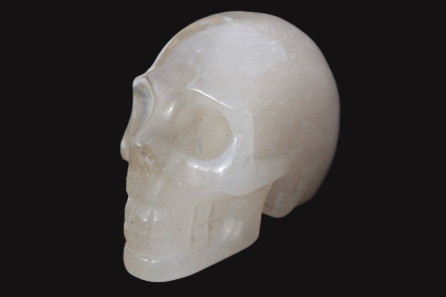 Topaz Quartz hand-carved skull 165g Rocks and Things