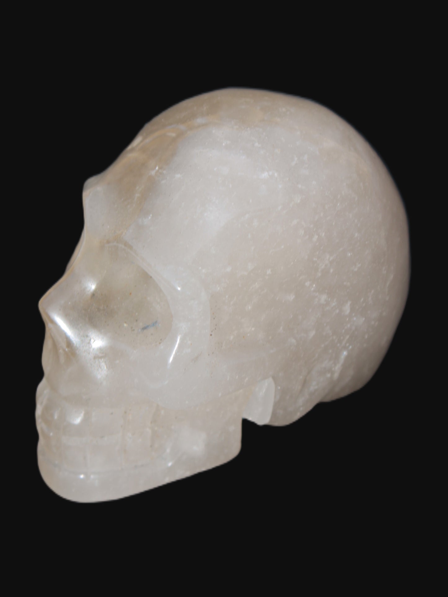 Topaz Quartz hand-carved skull 165g Rocks and Things