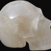 Topaz Quartz hand-carved skull 165g Rocks and Things