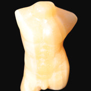 Orange Aventurine hand-carved male torso 58mm 80.9g Rocks and Things
