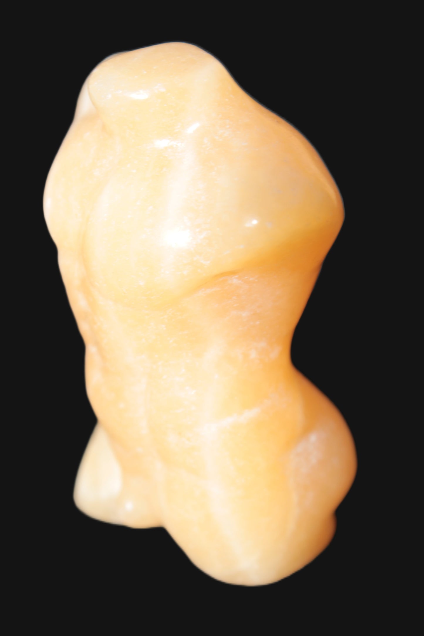 Orange Aventurine hand-carved male torso 58mm 80.9g Rocks and Things