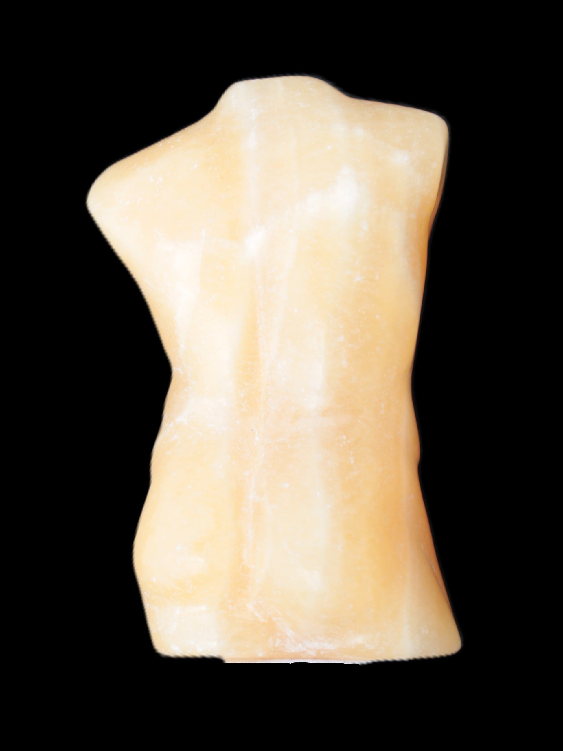 Orange Aventurine hand-carved male torso 58mm 80.9g Rocks and Things