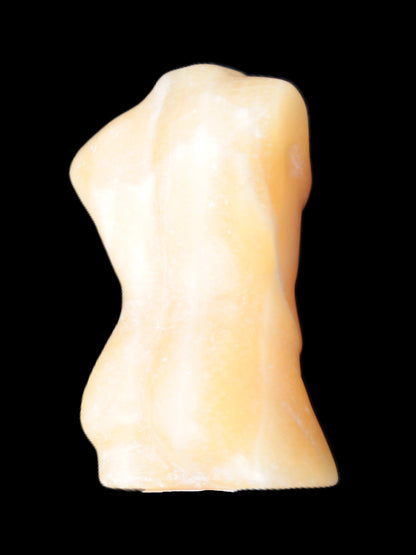 Orange Aventurine hand-carved male torso 58mm 80.9g Rocks and Things