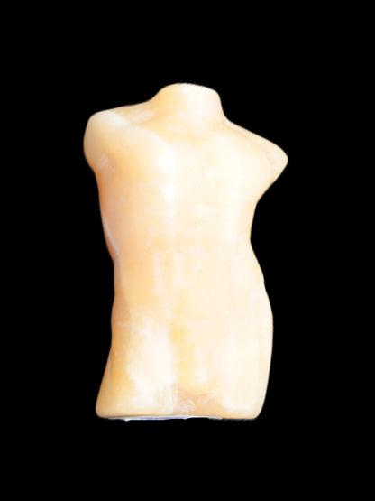 Orange Aventurine hand-carved male torso 58mm 80.9g Rocks and Things