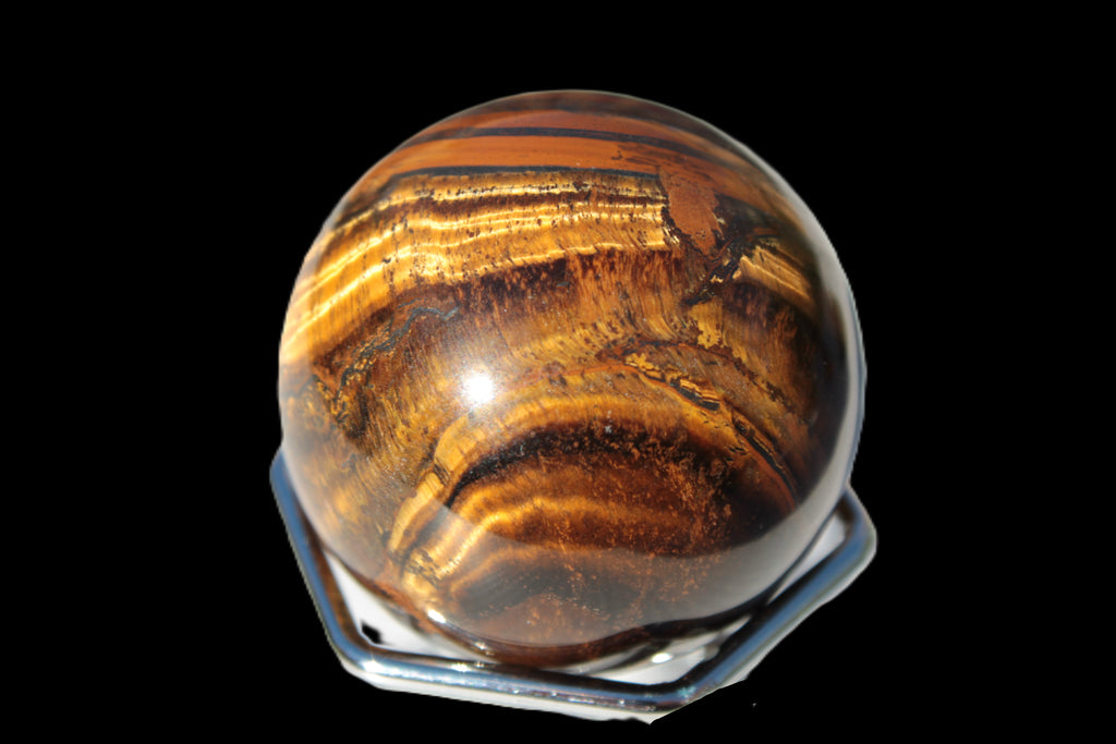 Golden Tigers Eye sphere 82g Rocks and Things