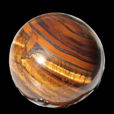 Golden and Red Tigers Eye sphere 82g in sunlight -  Rocks and Things Store
