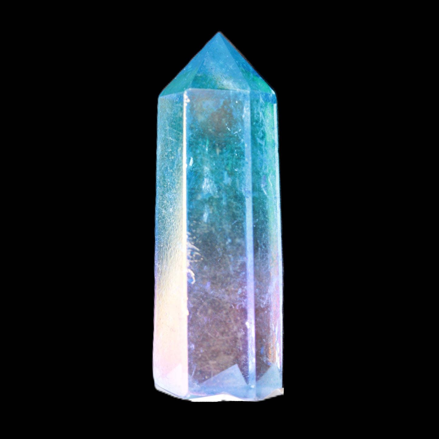 Angel Aura Quartz titanium electroplated wand 50mm 24g Rocks and Things