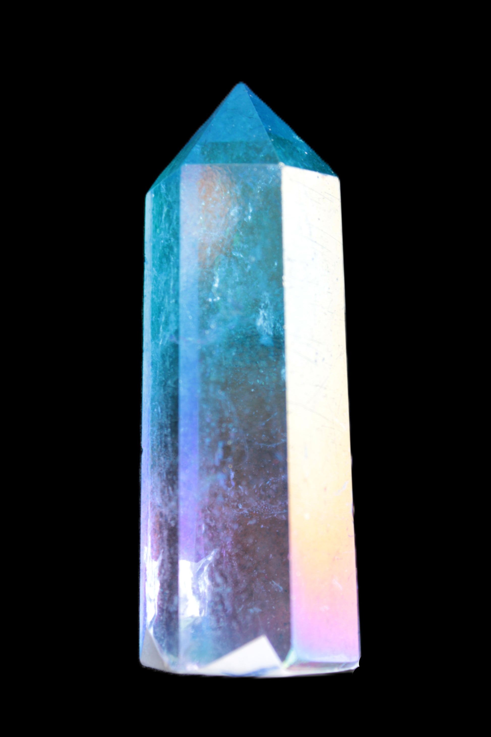 Angel Aura Quartz titanium electroplated wand 50mm 24g Rocks and Things