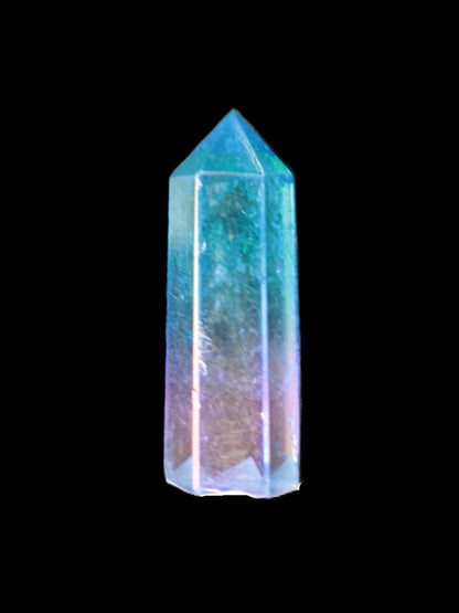 Angel Aura Quartz titanium electroplated wand 50mm 24g Rocks and Things