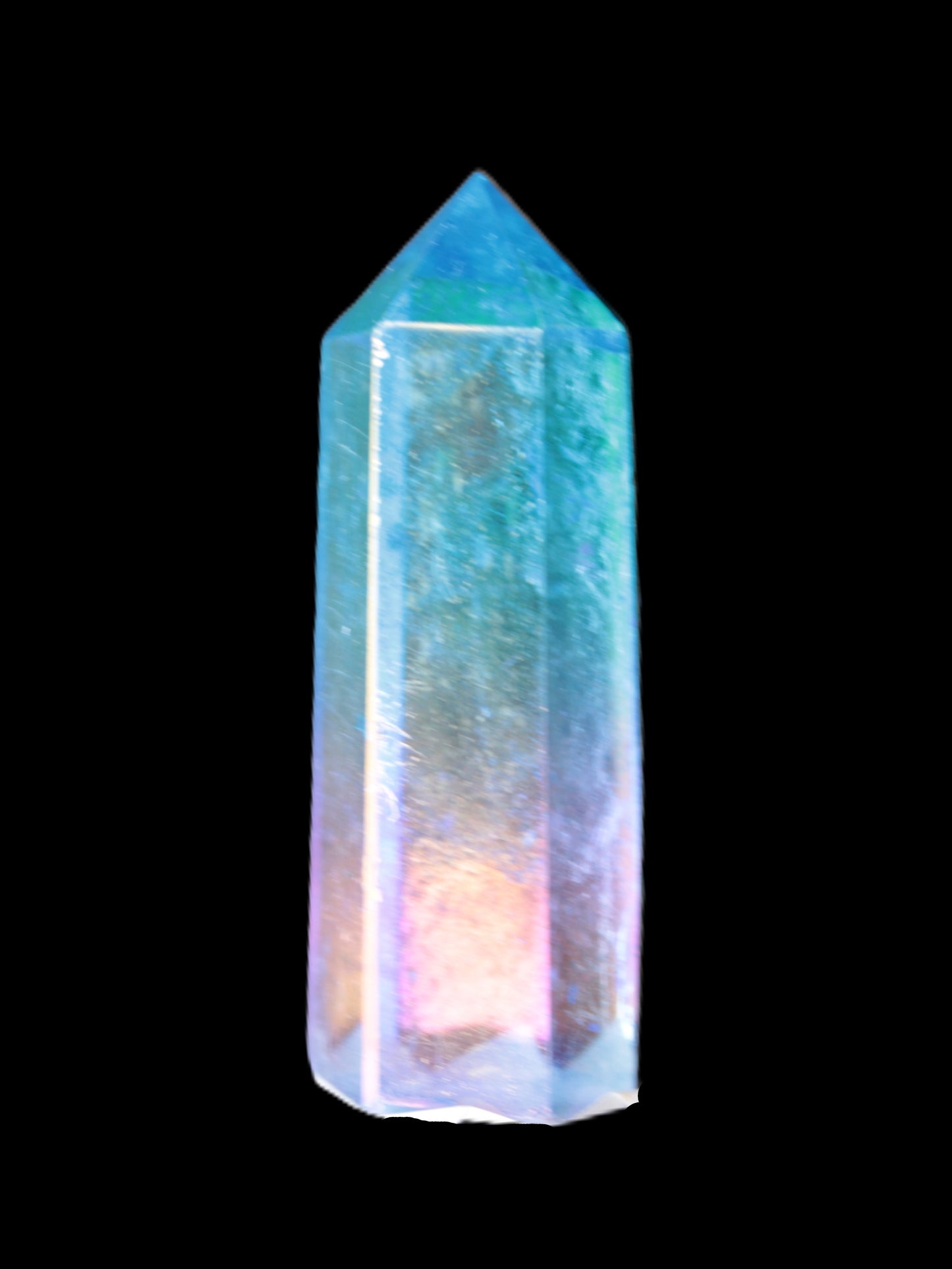 Angel Aura Quartz titanium electroplated wand 50mm 24g Rocks and Things