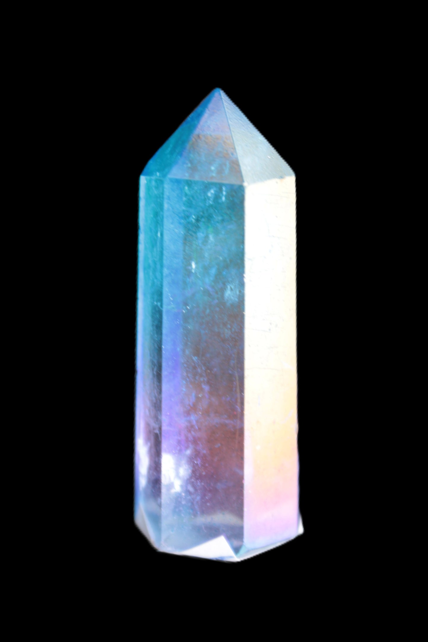 Angel Aura Quartz titanium electroplated wand 50mm 24g Rocks and Things