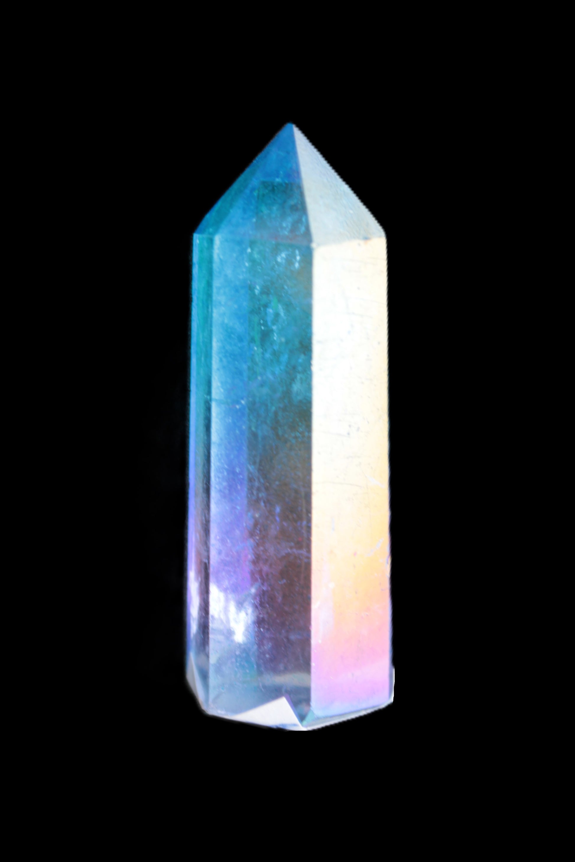 Angel Aura Quartz titanium electroplated wand 50mm 24g Rocks and Things