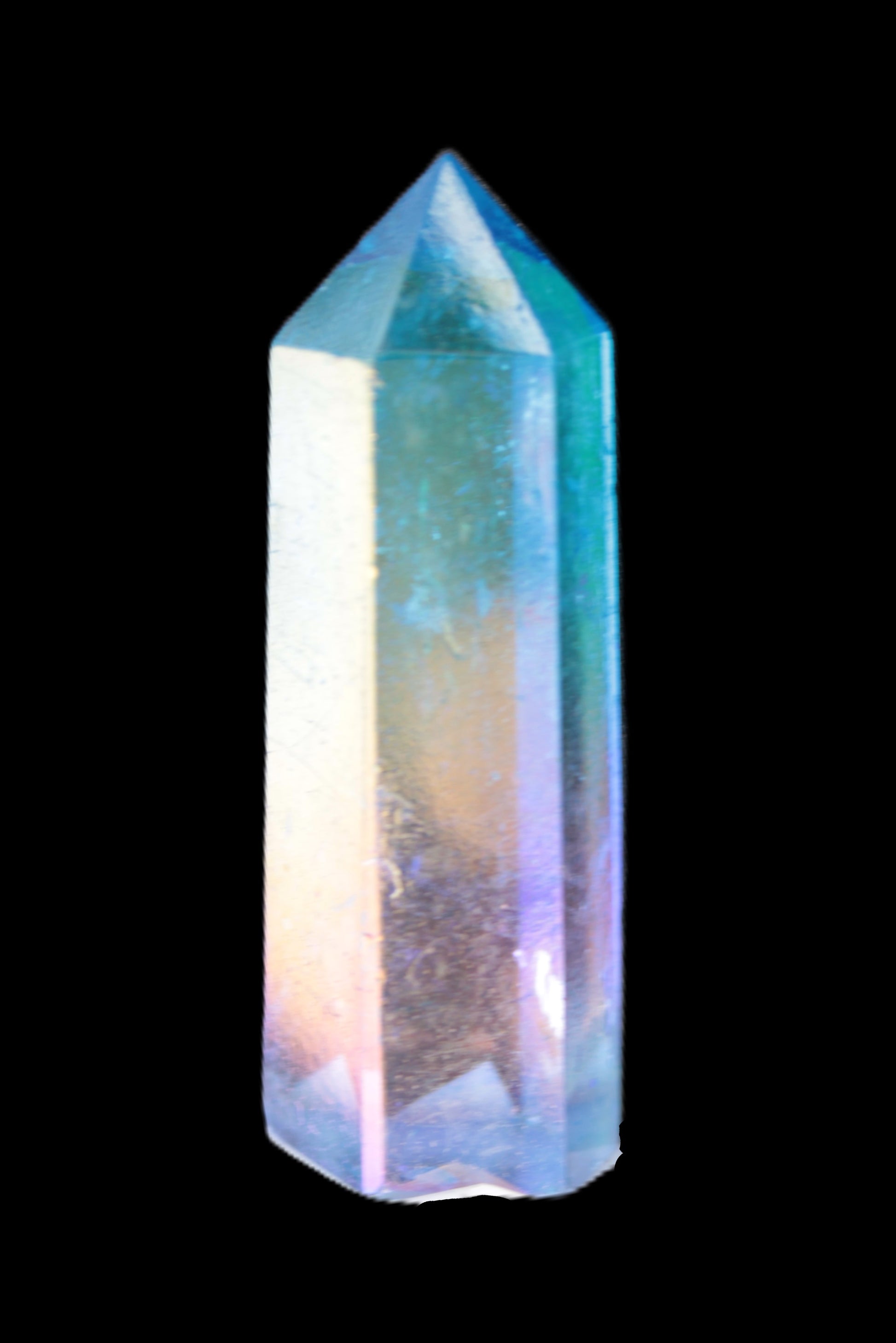 Angel Aura Quartz titanium electroplated wand 50mm 24g Rocks and Things