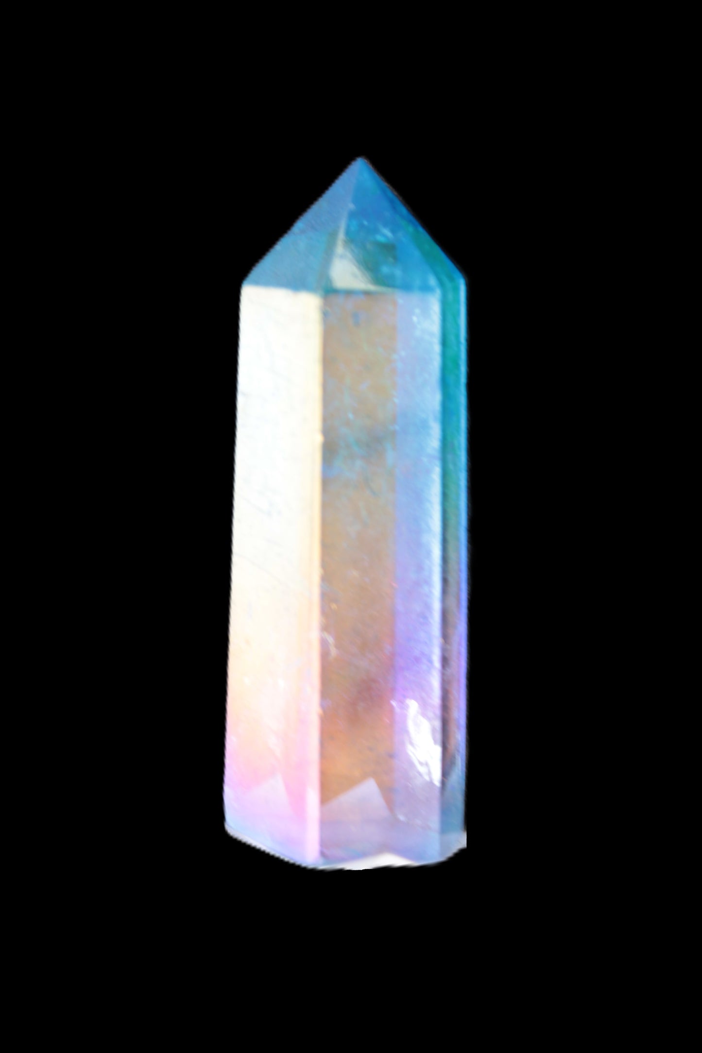 Angel Aura Quartz titanium electroplated wand 50mm 24g Rocks and Things