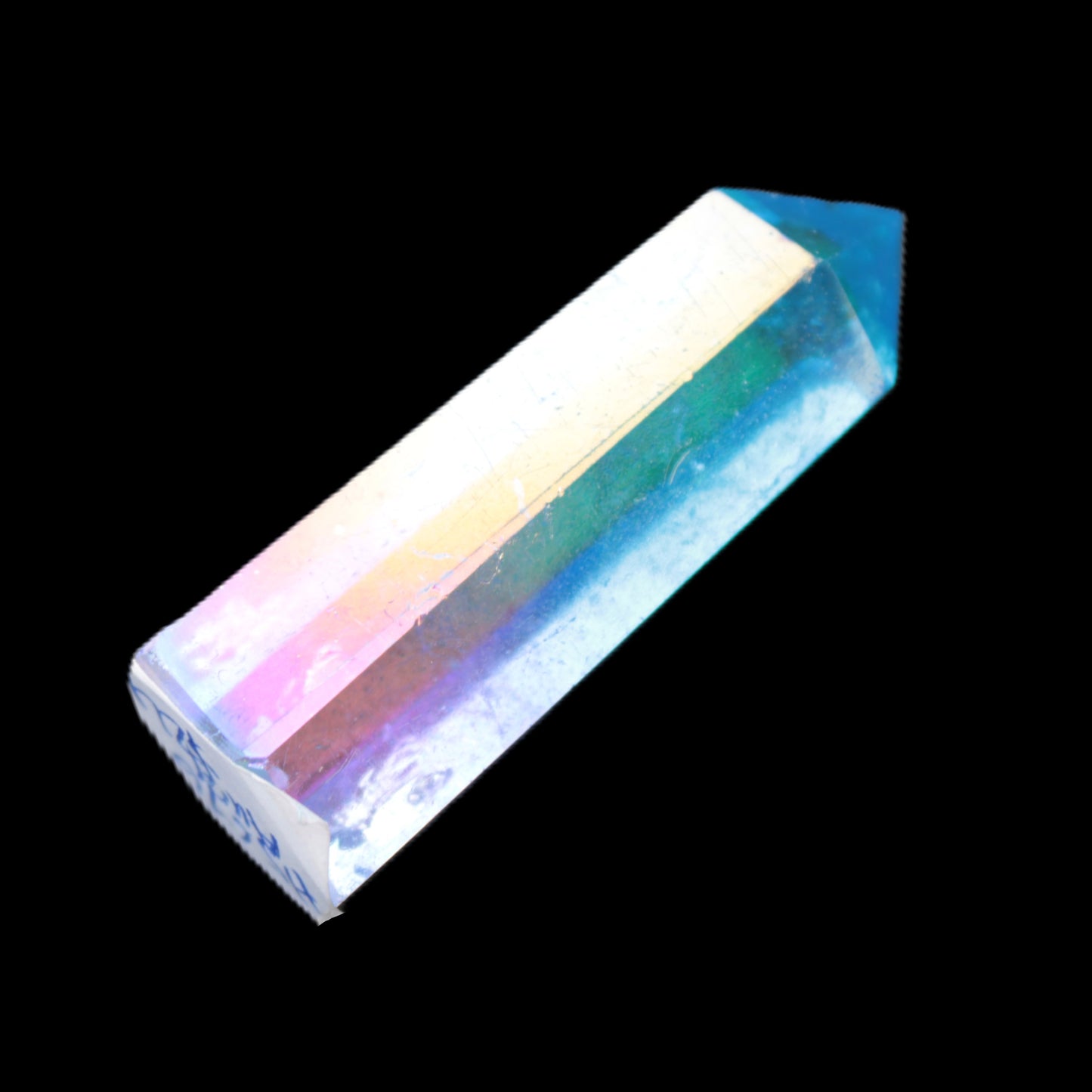 Angel Aura Quartz titanium electroplated wand 50mm 24g Rocks and Things