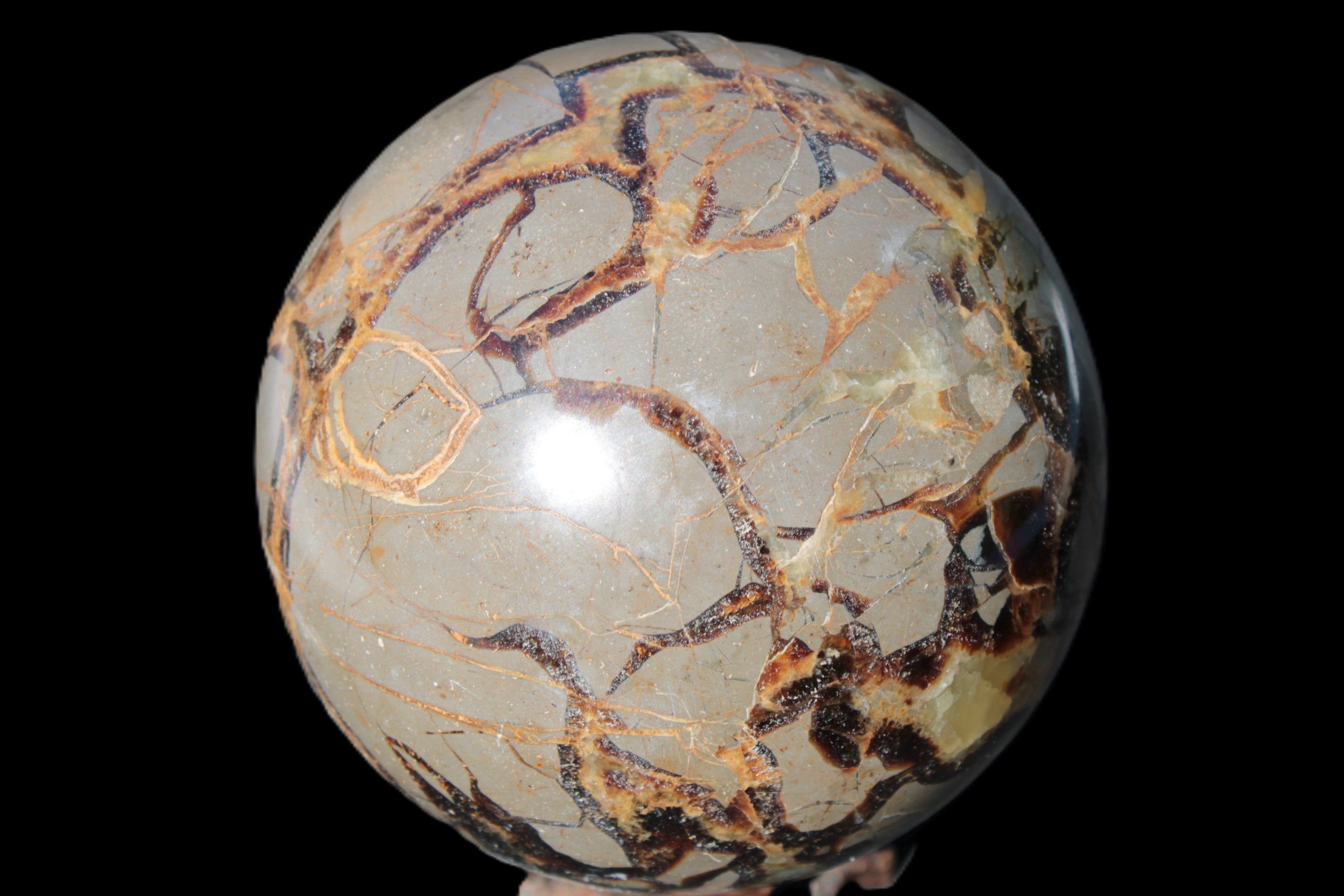 Septarian Dragon Stone sphere 109mm 1870g Rocks and Things