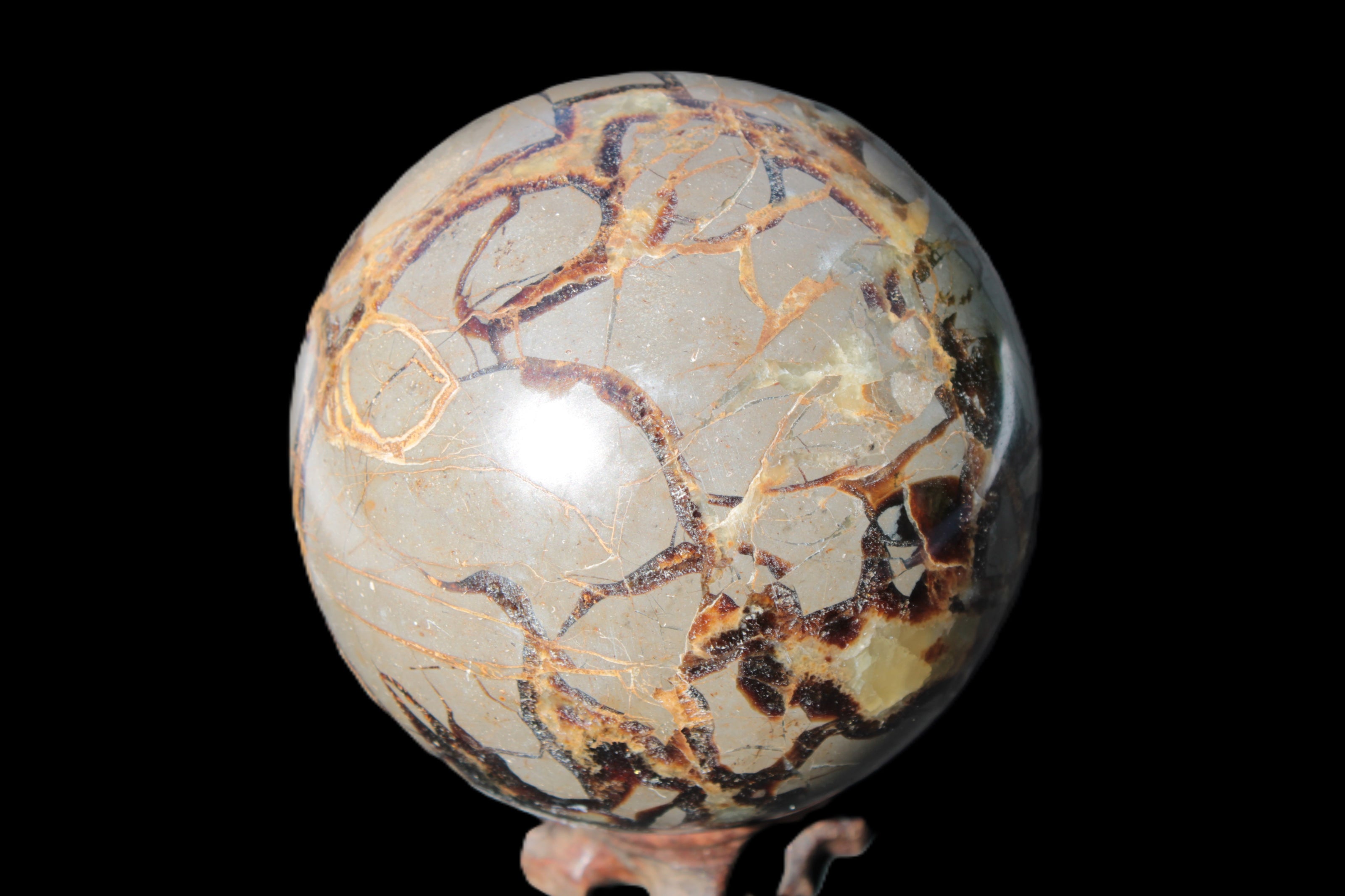 Septarian Dragon Stone sphere 109mm 1870g Rocks and Things