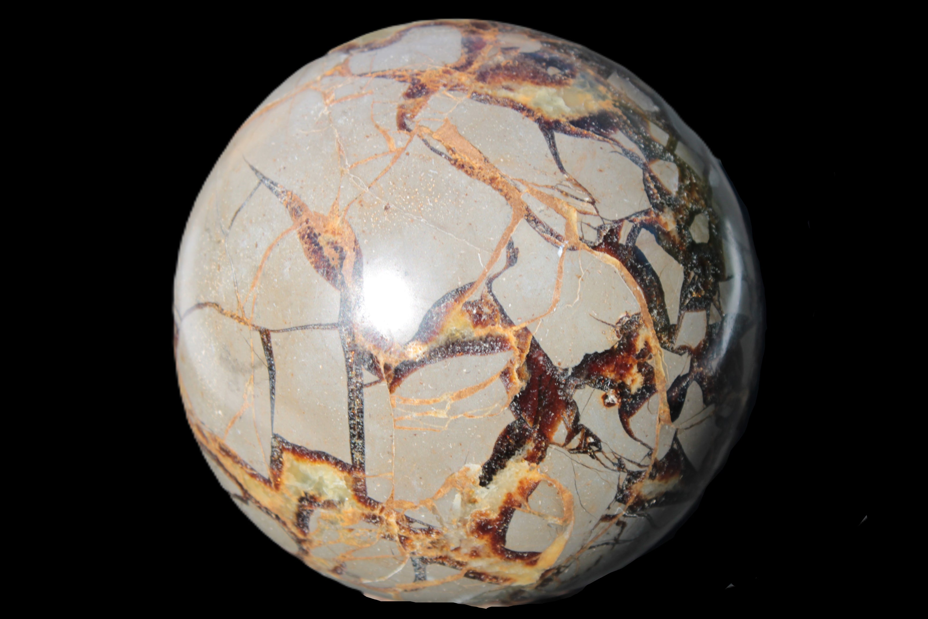 Septarian Dragon Stone sphere 109mm 1870g Rocks and Things