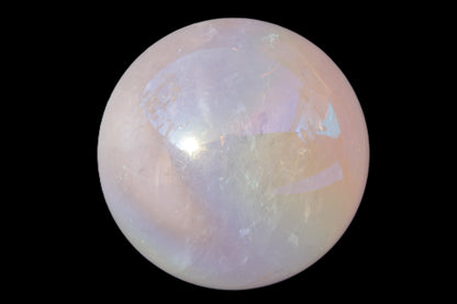 Aura Angel electroplated Rose Quartz sphere 1420g Rocks and Things