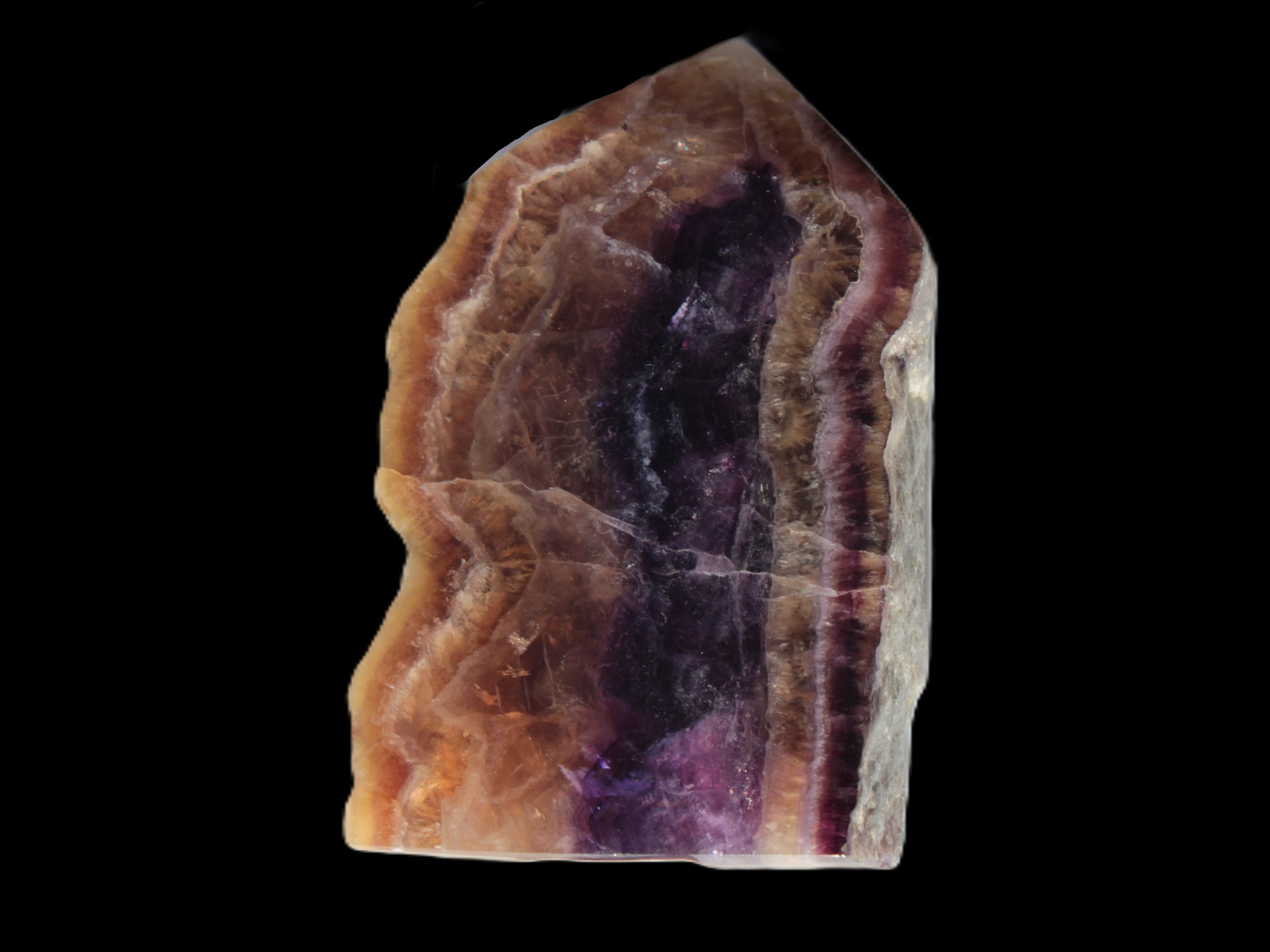 Brandy, Honey & Purple Fluorite obelisk 167g Rocks and Things