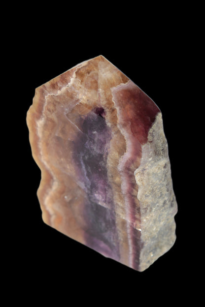 Brandy, Honey & Purple Fluorite obelisk 167g Rocks and Things