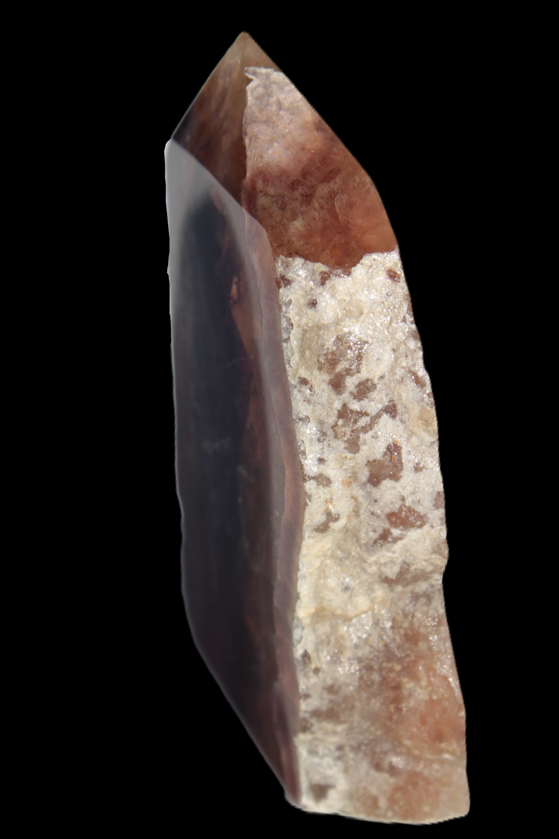 Brandy, Honey & Purple Fluorite obelisk 167g Rocks and Things