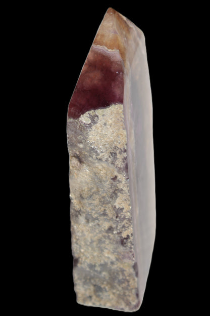 Brandy, Honey & Purple Fluorite obelisk 167g Rocks and Things