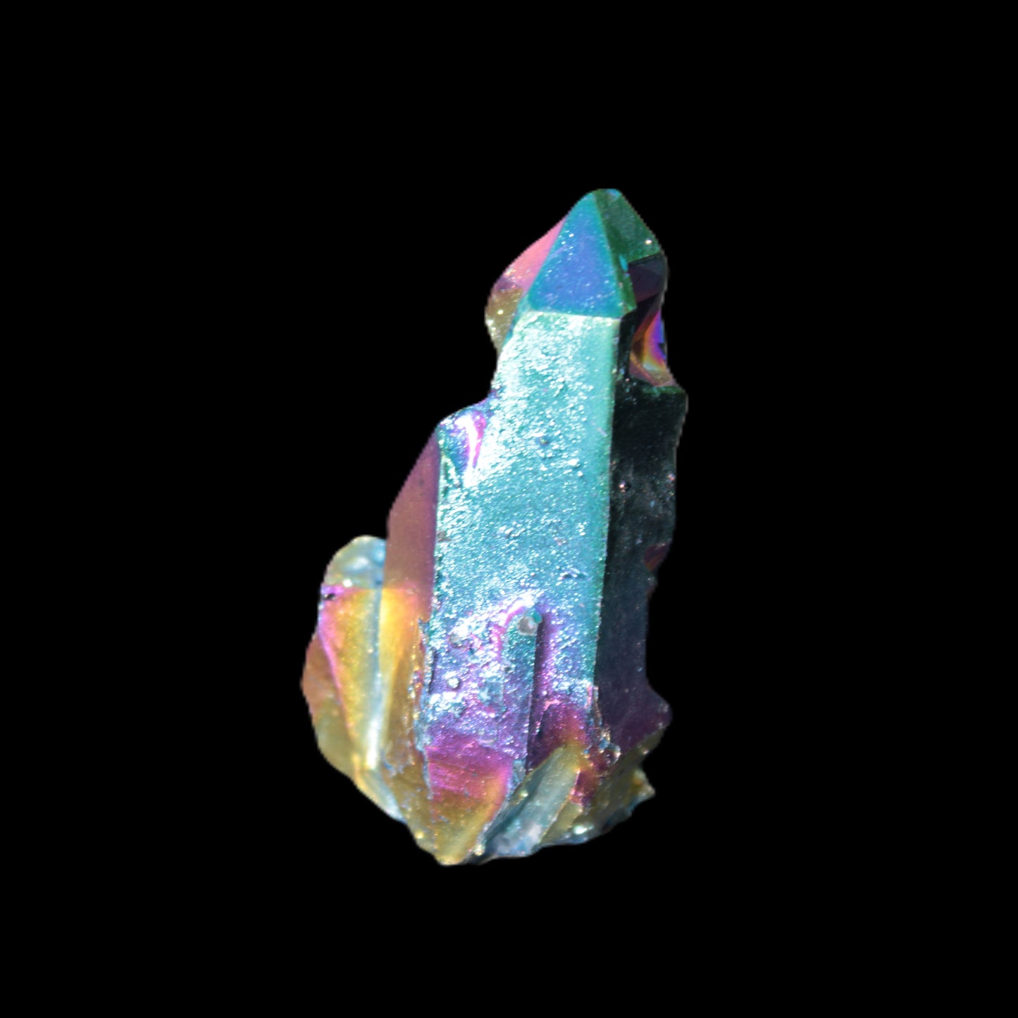 Angel Aura electroplated Quartz cluster 14-28g Rocks and Things