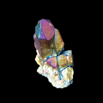 Angel Aura electroplated Quartz cluster 14-28g Rocks and Things