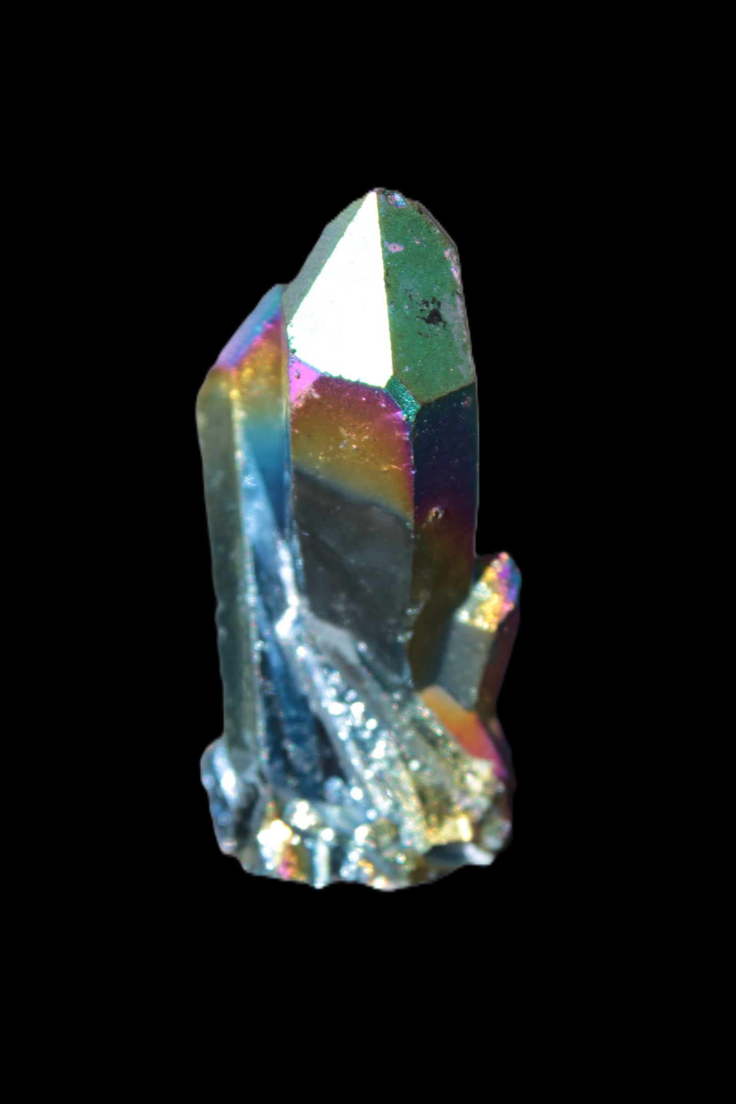 Angel Aura electroplated Quartz cluster 14-28g Rocks and Things