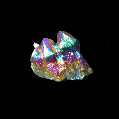 Angel Aura Quartz titanium electroplated cluster 14-28g Rocks and Things