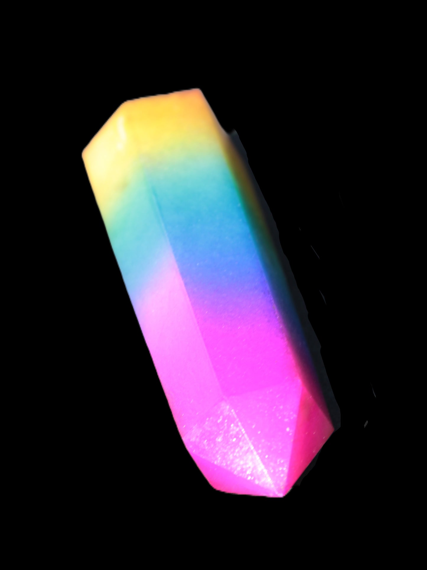 Rainbow Aura electroplated obelisk 35*120mm 223g Rocks and Things