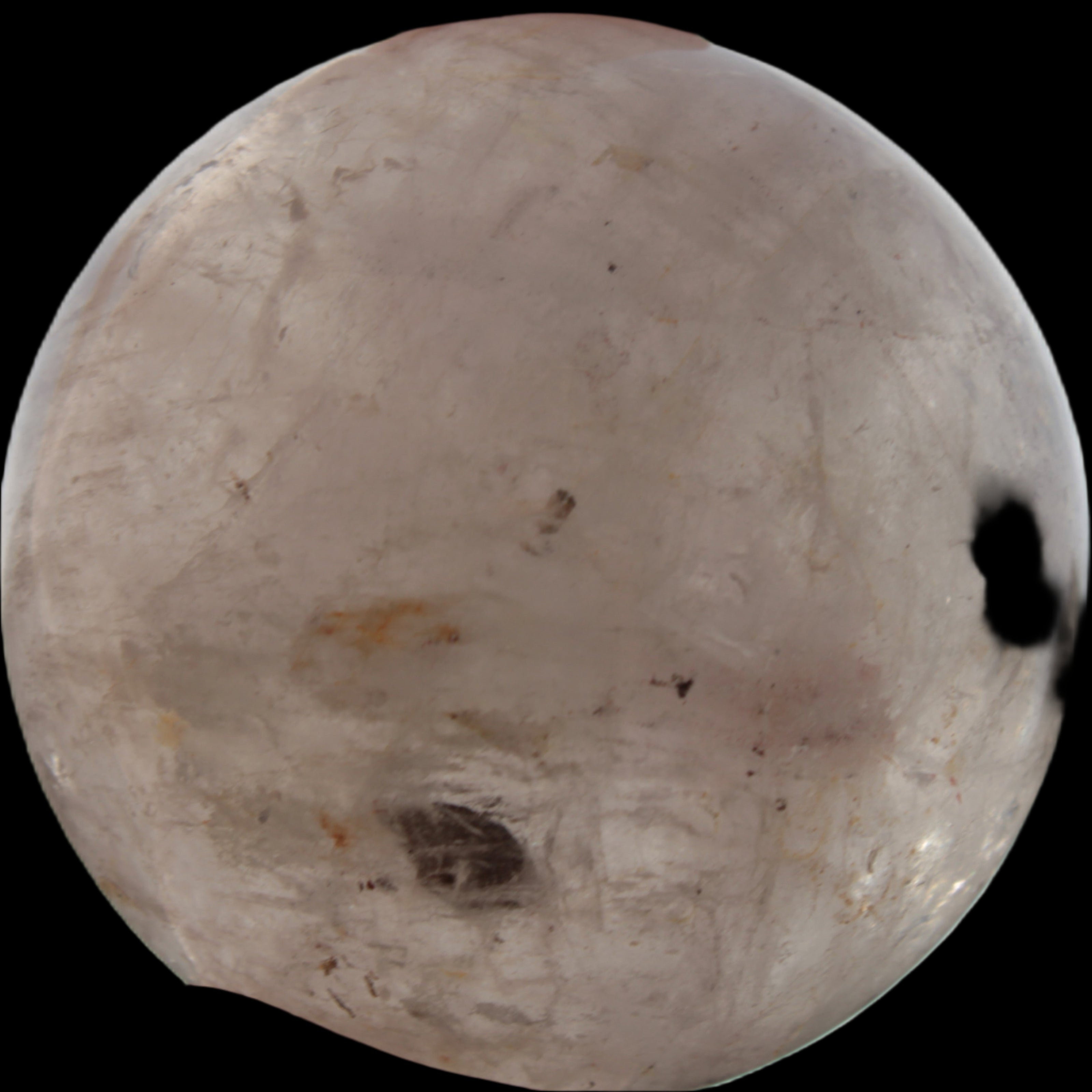 Clear Quartz sphere 70mm 475g in sunlight - Rocks and Things Store