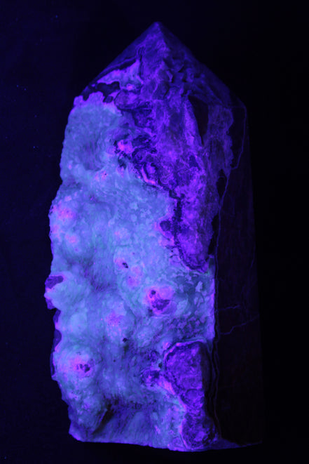 Volcano Agate obelisk 367g Rocks and Things