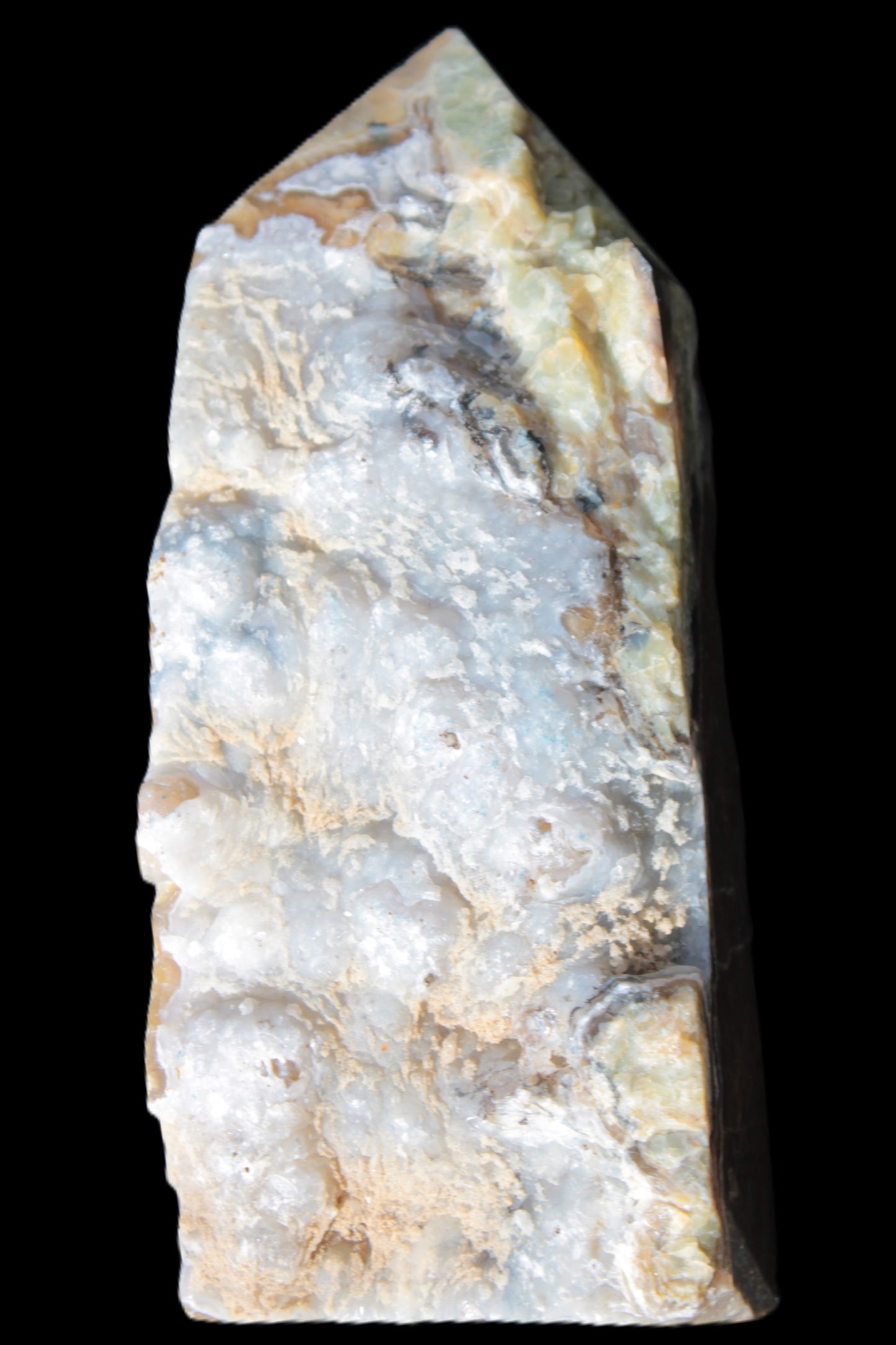 Volcano Agate obelisk 367g Rocks and Things