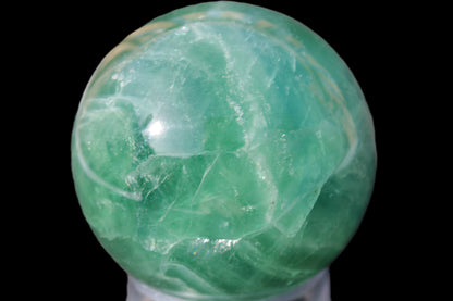 Green Fluorite sphere 427g in sunshine Rocks and Things