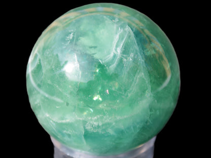 Green Fluorite sphere 427g in sunshine Rocks and Things