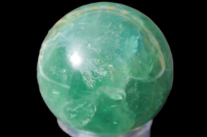 Green Fluorite sphere 427g in sunshine Rocks and Things