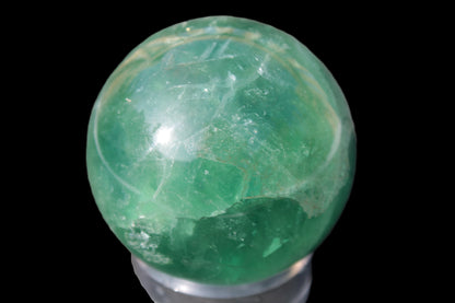 Green Fluorite sphere 427g in sunshine Rocks and Things