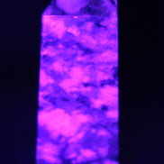 Plum Blossom Tourmaline Quartz obelisk 237g UV light