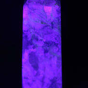 Plum Blossom Tourmaline Quartz obelisk 237g UV light