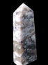 Plum Blossom Tourmaline Quartz obelisk 237g Rocks and Things