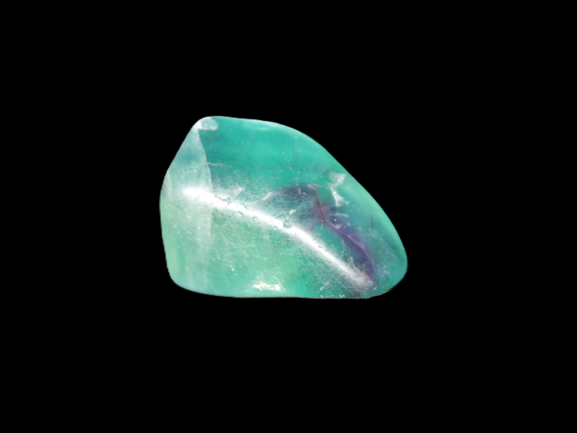 Green Fluorite polished stone 29mm 15.4g Rocks and Things