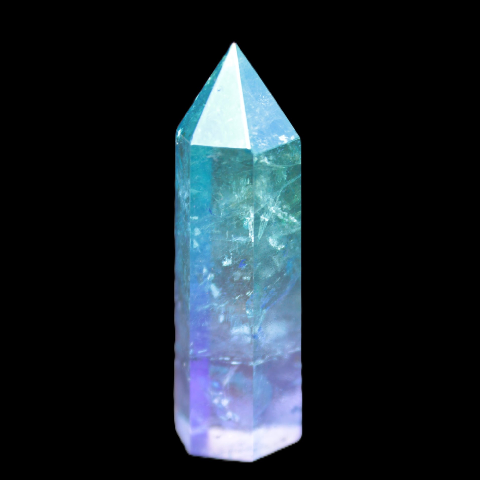 Angel Aura Quartz titanium electroplated wand 44-48mm 13-15g Rocks and Things