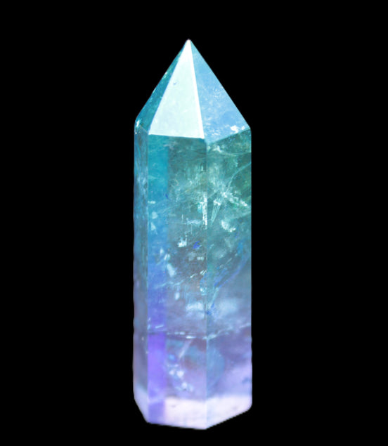 Angel Aura Quartz titanium electroplated wand 44-48mm 13-15g Rocks and Things