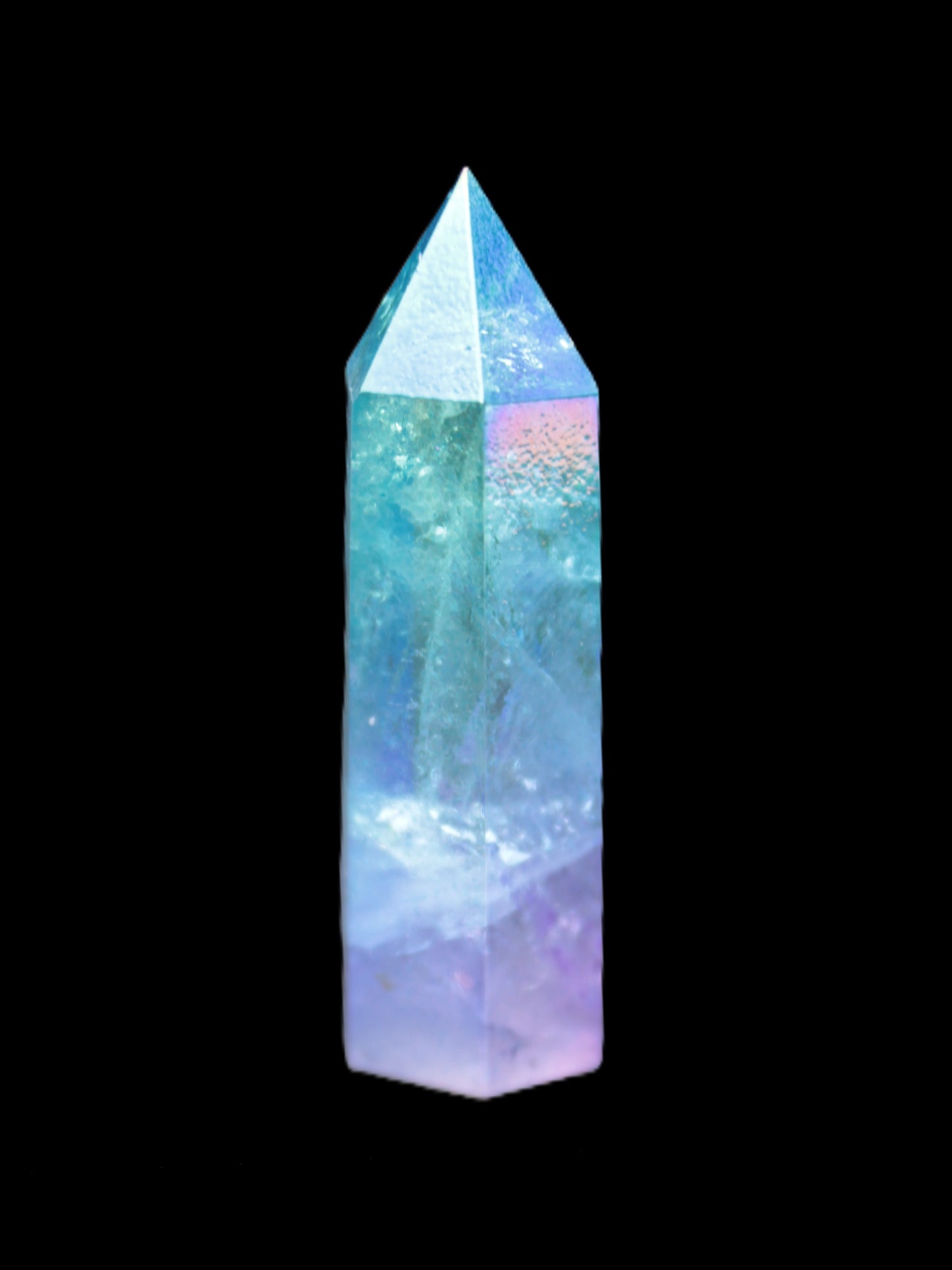 Angel Aura Quartz titanium electroplated wand 44-48mm 13-15g Rocks and Things