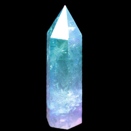 Angel Aura Quartz titanium electroplated wand 44-48mm 13-15g Rocks and Things