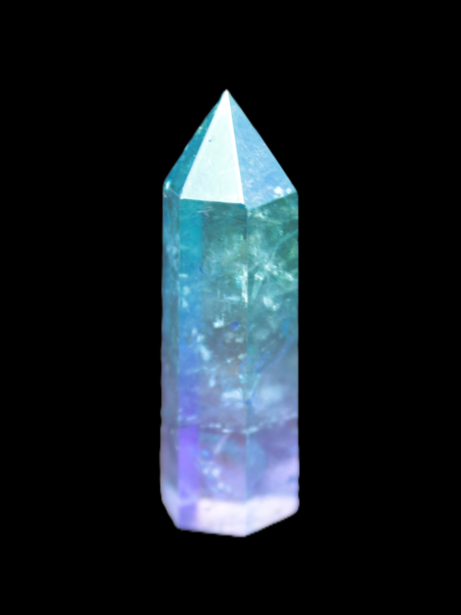 Angel Aura Quartz titanium electroplated wand 44-48mm 13-15g Rocks and Things