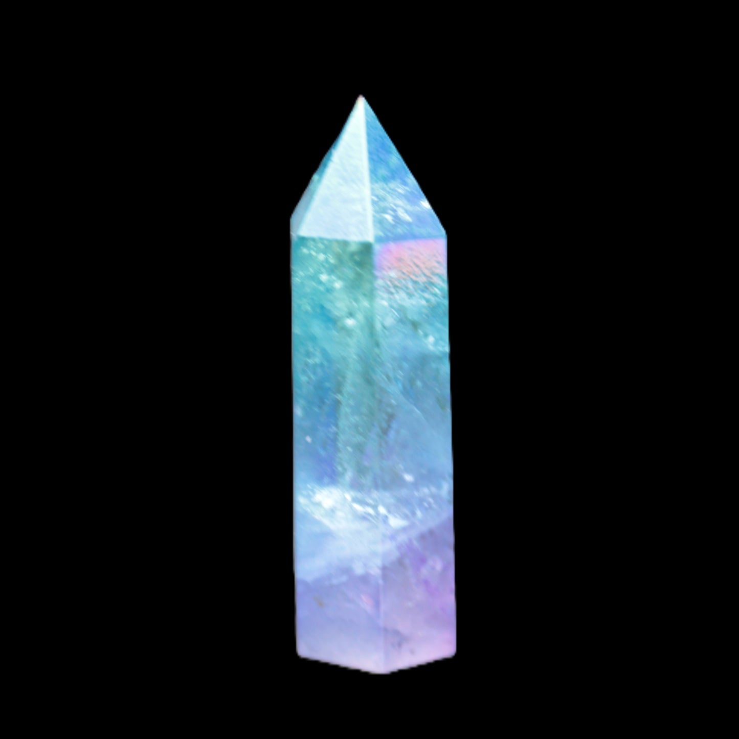 Angel Aura Quartz titanium electroplated wand 44-48mm 13-15g Rocks and Things